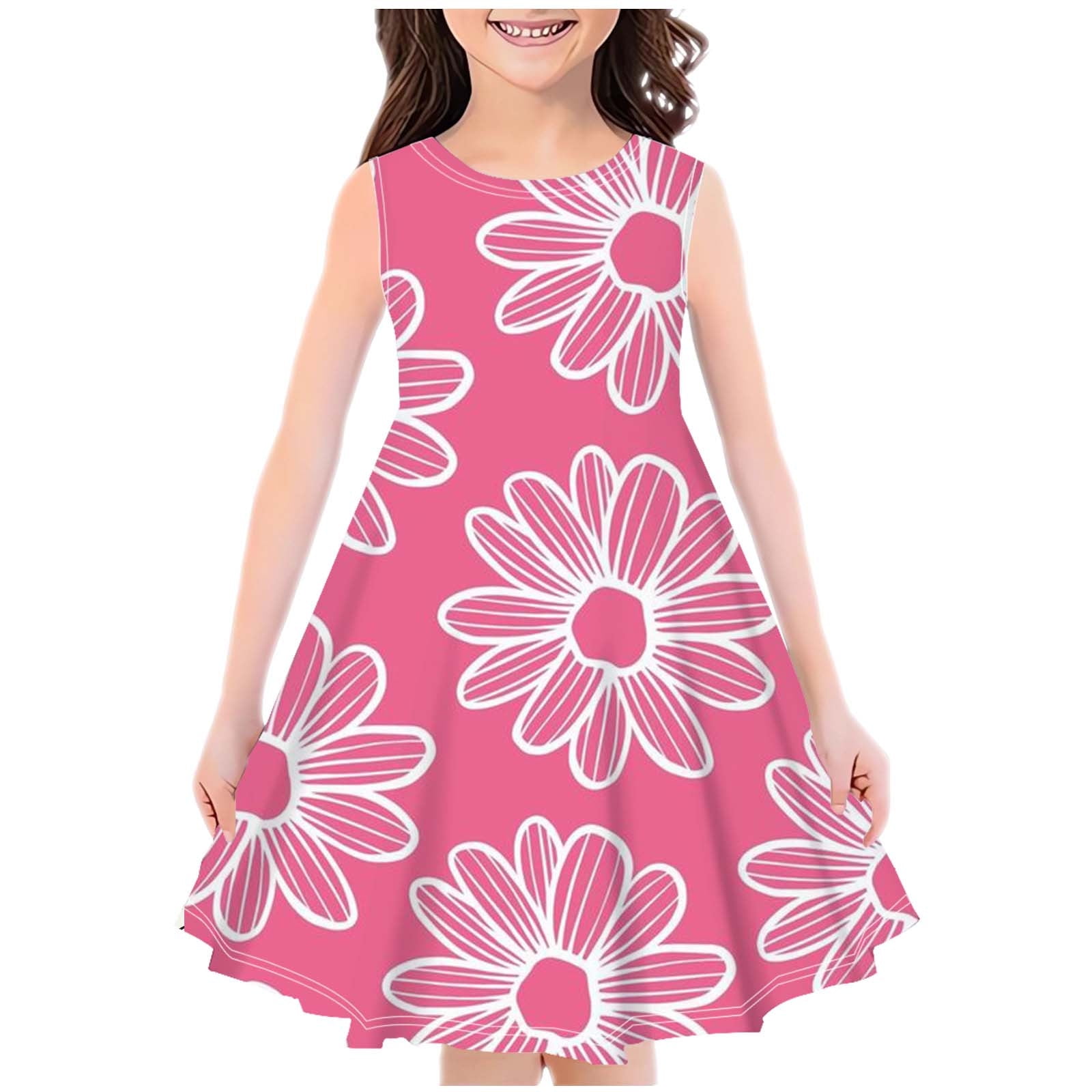 KIDS T-SHIRT DRESS WITH FLARE HEM 12-14 SALUTI SUMMERTIME main image 1