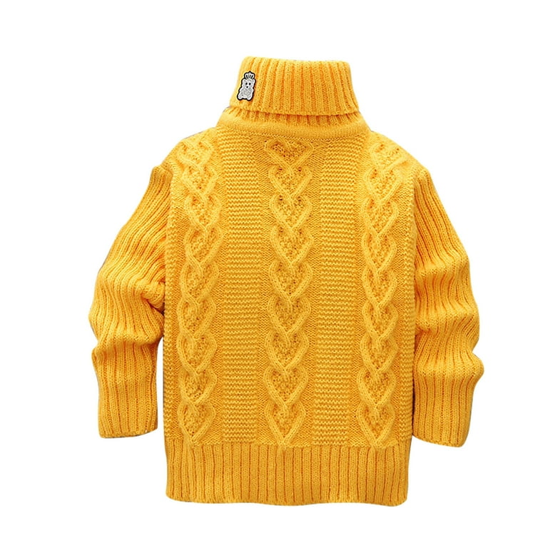 Atogsazn High Neck Sweater for Girl Boy Children's Fall Winter