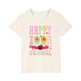 thumbnail image 1 of Atogsazn Kid Girl 100 Days Of School T Shirt Children Summer Short Sleeve Tshirt Fashion Clothes Top 02-Beige 7-8 Years, 1 of 7