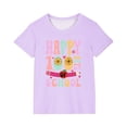 thumbnail image 1 of Atogsazn Kid Girl 100 Days Of School T Shirt Children Summer Short Sleeve Tshirt Fashion Clothes Top 02-Purple 11-12 Years on Clearance, 1 of 7