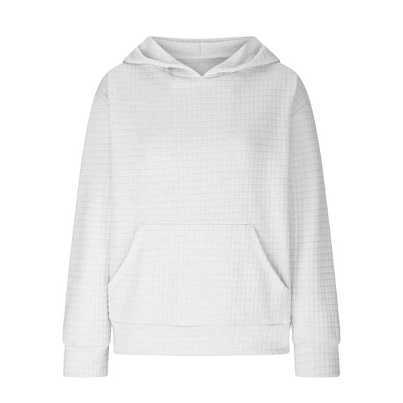 Atogsazn Kid Girl Oversized Sweatshirt Children Long Sleeve Pullover Hooded Sweatshirts Spring Fall Clothes White 12-13 Years