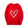 thumbnail image 1 of Atogsazn Kids Boy Girl Valentine's Day Sweatshirt Casual Crewneck Long Sleeve Shirt Summer Clothes Top 04-Red 14-15 Years on Clearance, 1 of 1