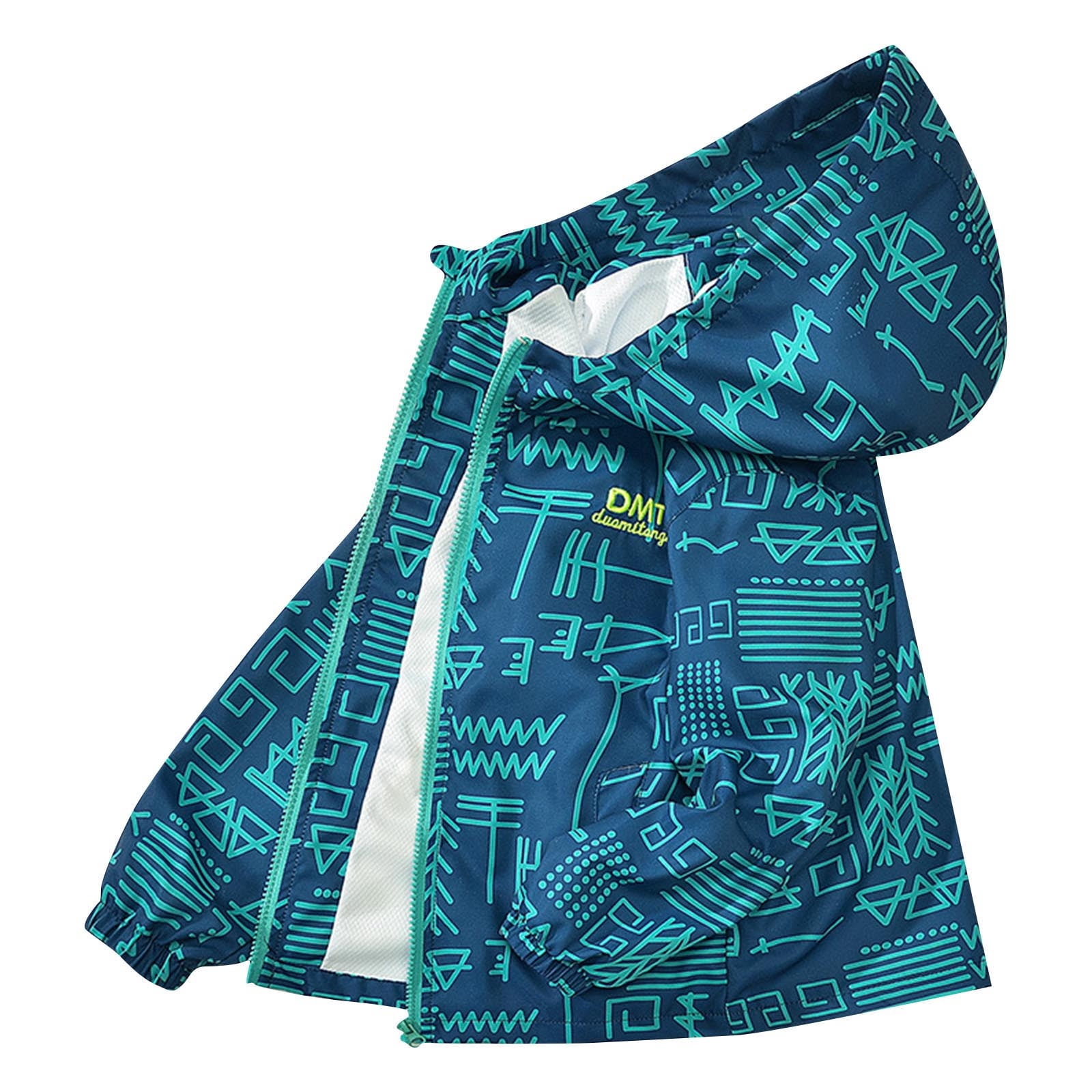 Atogsazn Kids Boy's Fleece Lined Jacket Childrens Print Zip Up Long ...