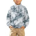 thumbnail image 1 of Atogsazn Kids Boys 1/4 Zip Sweatshirt Childrens Casual Tie Dye Long Sleeve Pullover Sweater Fall Winter Outerwear Gray 13-14 Years Fashion, 1 of 9