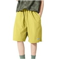 thumbnail image 1 of Atogsazn Kids Boys Cargo Bermuda Shorts Children Casual Jogger Wide Leg Short Pants Summer Gym Clothes for Boy 01-Yellow 6-7Years, 1 of 5