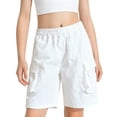 thumbnail image 1 of Atogsazn Kids Boys Cargo Jogger Shorts Childrens Casual Athletic Wide Leg Short Pants with Pocket Gym Short Pants White 12-13 Years Fashion, 1 of 7