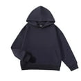 thumbnail image 1 of Atogsazn Kids Boys Fall Clothes Children's Casual Fleece Long Sleeve Hoodies Oversized Pullover Sweatshirt for Girl Navy 5-6Years Fashion, 1 of 4