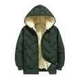 thumbnail image 1 of Atogsazn Kids Boys Fleece Lined Jackets Children Full Zip Long Sleeve Hooded Jackets Winter Warm Clothes Army Green 8-10 Years, 1 of 5