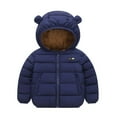 thumbnail image 1 of Atogsazn Kids Boys Fleece Lined Puffer Jacket Toddler Zip Up Hoodie Outerwear Winter Clothes Tops with Pocket 03-Navy 2-3 Years Fashion, 1 of 5