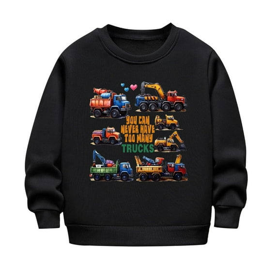 Atogsazn Kids Boys Fleece Sweater Childrens Crew Neck Long Sleeve Sweatshirt Casual Pullover Tops Fall Winter Clothes 01-Black 11-12 Years