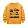 thumbnail image 1 of Atogsazn Kids Boys Fleece Sweater Childrens Crew Neck Long Sleeve Sweatshirt Casual Pullover Tops Fall Winter Clothes 01-Yellow 3-4 Years, 1 of 5
