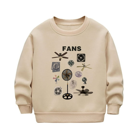 Atogsazn Kids Boys Fleece Sweater Childrens Crew Neck Long Sleeve Sweatshirt Casual Pullover Tops Fall Winter Clothes 03-Khaki 3-4 Years