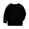 thumbnail image 1 of Atogsazn Kids Boys Fleece Sweatshirt Casual Knit Crew Neck Long Sleeve Pullover Sweater for Girls Fall Winter Clothes Black 9-10 Years, 1 of 6