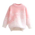 thumbnail image 1 of Atogsazn Kids Boys Girls Chirstmas Sweater Children Printed Long Sleeve Sweaters Fall Winter Clothes Fashion Pink 13-14 Years on Clearance, 1 of 5