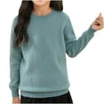 thumbnail image 1 of Atogsazn Kids Boys Girls Fleece Sweater Children's Long Sleeve Pullover Sweaters Fall Winter Warm Clothes E-Mint Green 4-5 Years on Clearance, 1 of 4