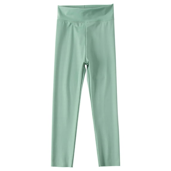 Atogsazn Kids Boys Girls Legging Pants Children Athletic Yoga Gym High Waist Pants Clothes Fashion Green 4-5 Years