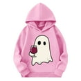 thumbnail image 1 of Atogsazn Kids Boys Halloween Hoodies Children Ghost Oversized Sweatshirt Pullover Tops for Girls Clothes Outfit 03-Pink 3-4 Years Fashion, 1 of 6