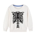 thumbnail image 1 of Atogsazn Kids Boys Halloween Sweatshirt Casual Skeleton Pullover Sweatshirts Long Sleeve Sweater Top Clothing 03-White 5-6 Years Fashion, 1 of 5