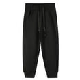 thumbnail image 1 of Atogsazn Kids Boys Jogger Sweatpant Children Teen Drawstring Pants Fall Winter Clothing Elastic Waist Pant Trendy 01-Black 2-3 Years Fashion, 1 of 5