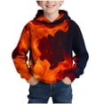 thumbnail image 1 of Atogsazn Kids Boys Oversized Hoodies Childrens Casual Flame Print Hooded Sweatshirt Long Sleeve Tops Clothes Orange 7-8 Years Fashion, 1 of 7