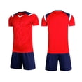 thumbnail image 1 of Atogsazn Kids Boys Summer Jogger Set Children Jersey Short Sleeve Shirts Shorts Outfit Training Tee Tops Red M Fashion, 1 of 5