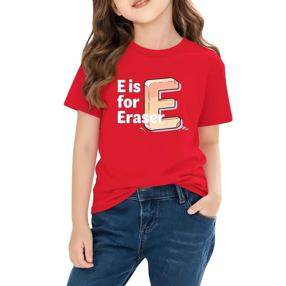 Atogsazn Kids Boys Summer T-shirt Children Casual Short Sleeve Pullover Tshirt Preschool Tops Outfit Outerwear 04-Red 5-6 Years Fashion