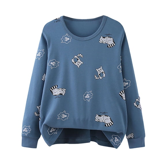Atogsazn Kids Boys Sweatshirt Children Crew Neck Long Sleeve Pullover Sweatshirts Tops Outdit Outerwear Dark Blue 14-15 Years Fashion