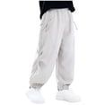thumbnail image 1 of Atogsazn Kids Boys Wide Leg Cargo Sweatpant Children Cotton Loose Fit Sweatpants 04-Gray 9-10 Years Fashion, 1 of 6