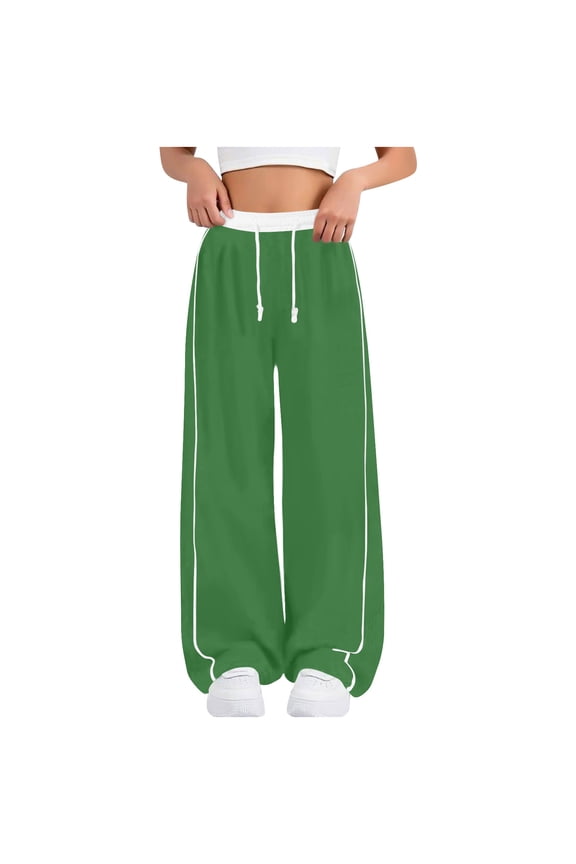 Kids Boys Wide Leg Sweatpant Children Athletic Jogger Loose Fit Pant Casual Baggy Trousers Clothing 02-Green 10-11Years Fashion