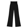 thumbnail image 1 of Atogsazn Kids Girls Flare Leg Legging Pant Children Stretchy Yoga High Waisted Leggings Gym Biker Slim Fit Pants Black 12-13 Years Fashion, 1 of 9