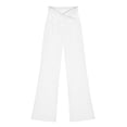 thumbnail image 1 of Atogsazn Kids Girls Flare Leg Legging Pant Children Stretchy Yoga High Waisted Leggings Gym Biker Slim Fit Pants White 6-7 Years Fashion, 1 of 9