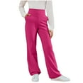 thumbnail image 1 of Atogsazn Kids Girls High Waisted Leggings Children Stretchy Flare Leg Yoga Legging Pant Casual Dressy Clothing 01-Hot Pink 12-13 Years Fashion, 1 of 7
