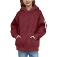 thumbnail image 1 of Atogsazn Kids Girls Oversized Hoodie Children Loose Fit Pullover Sweatshirt Long Sleeve Sweater Fall Winter Clothes Tops Red 10-11Years Fashion, 1 of 6