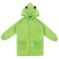 thumbnail image 1 of Atogsazn Kids Girls Rain Coat Childre Casual Long Sleeve Jacket Lightweight with Hooded Outerwear Tops Green Free Size Fashion, 1 of 2