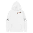 thumbnail image 1 of Atogsazn Kids Halloween Oversized Hoodie Girls Spooky Pumpkin Pullover Sweatshirt Fall Fleece Outerwear Clothes 02-White 4-5 Years Fashion, 1 of 4