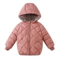 thumbnail image 1 of Atogsazn Kids Winter Coat Boys Girls Zip Up Puffer Long Sleeve Hooded Jackets Warm Clothing Fashion Outerwear Pink 7-8 Years, 1 of 7