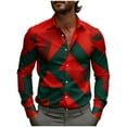 thumbnail image 1 of Atogsazn Men's Casual Summer Shirt Button Down Long Sleeve Shirts Bussines Work Outfit Tops Clothing with Pocket Red XXL Fashion, 1 of 5
