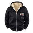 thumbnail image 1 of Atogsazn Men's Christams Sherpa Lined Hoodie Casual Full Zip Fleece Long Sleeve Jacket Winter Warm Tops Clothing 01-Black L Fashion, 1 of 6