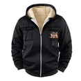 thumbnail image 1 of Atogsazn Men's Christams Sherpa Lined Hoodie Casual Full Zip Fleece Long Sleeve Jacket Winter Warm Tops Clothing 03-Black S Fashion, 1 of 6