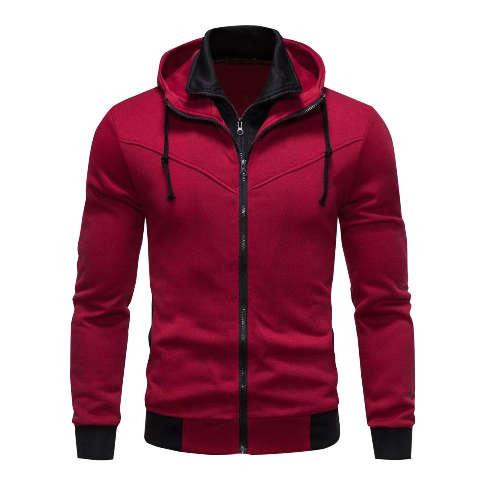 Coveri Moving Red Cotton Men's Hooded Sweatshirt