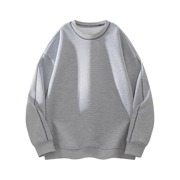 Atogsazn Men's Oversized Sweatshirt Casual Long Sleeve Pullover Sweatshirts Athletic Running Blouse Tops Outfit 02-Gray XXXL Fashion