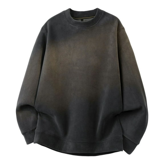 Atogsazn Men's Oversized Sweatshirt Casual Long Sleeve Pullover Sweatshirts Crew Neck Jogger Tops Outerwear 03-Dark Gray S Fashion