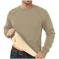 thumbnail image 1 of Atogsazn Men's Sherpa Lined Sweatshirts Fleece Pullover Long Sleeve Basic Sweatshirt Warm Crewneck Winter Clothes Tops 03-Khaki S Fashion, 1 of 8