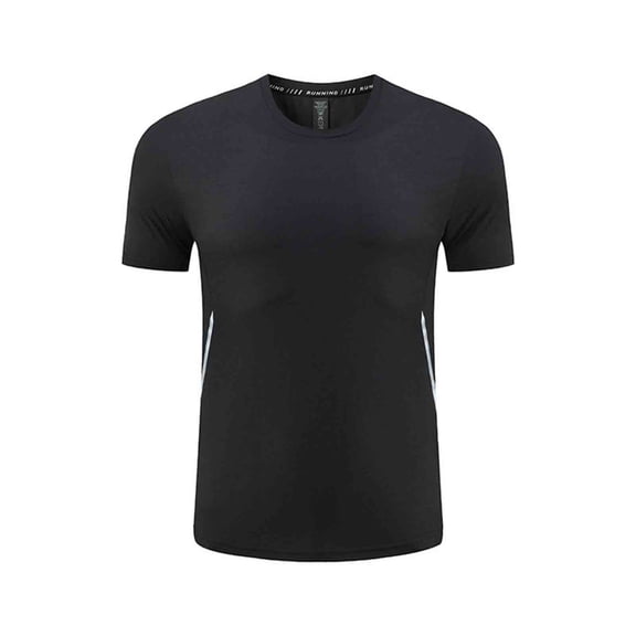 Atogsazn Men's Summer Short Sleeve Tshirt Casual Crewneck Pullover T-shirt Lightweight Athltetic Tops 04-Black M Fashion