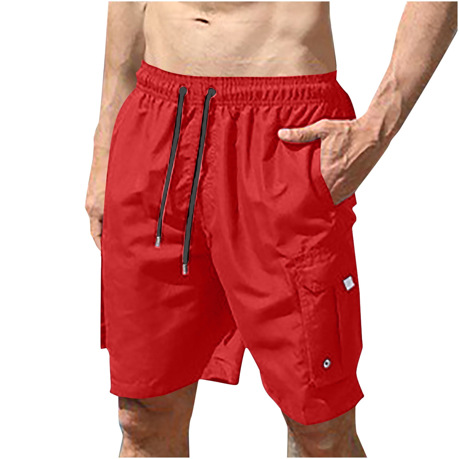 JMKQLZ Men's Long Cargo Shorts Casual Below Knee Shorts