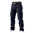 thumbnail image 1 of Atogsazn Mens Cargo Sweatpant Casual Military Workout Pants Hiking Trousers with Pocket Clothing Navy 36 Fashion, 1 of 3