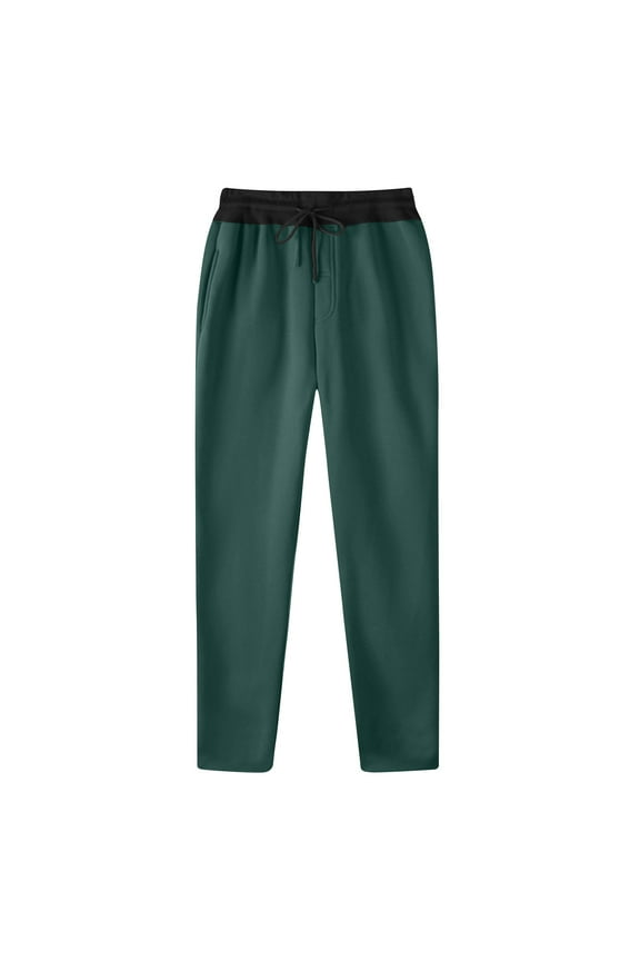 Mens Casual Jogger Pants Loose Athletic Elastic Waist Drawstring Sweatpants Gym Running Pants Trousers Green S Fashion