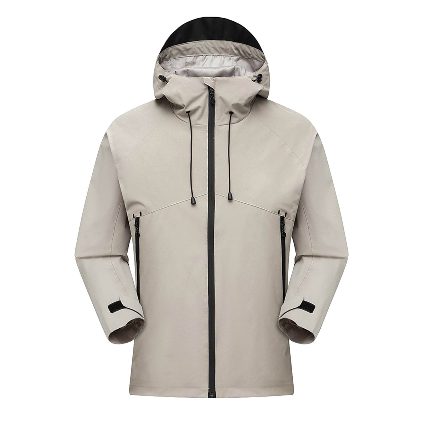 Hooded Waterproof Zipper Raincoat Jacket