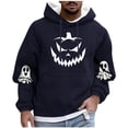 thumbnail image 1 of Atogsazn Mens Halloween Hoodies Casual Spooky Fleece Long Sleeve Pullover Sweatshirt Fall Clothing Tops 05-Navy XXXXL Fashion, 1 of 5