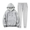 thumbnail image 1 of Atogsazn Mens Hoodie Tracksuit Jogger Sweatsuit for Men 2 Piece Sweatshirt and Sweatpant Outfit Sets Fall Clothing Gray S Fashion, 1 of 4